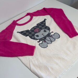 Kids Pink and White Character Sweater